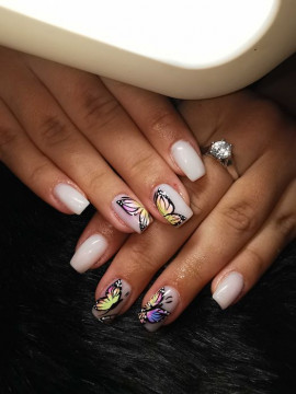 Aplic unghiute cu gel, semi, constructie, tips+gel